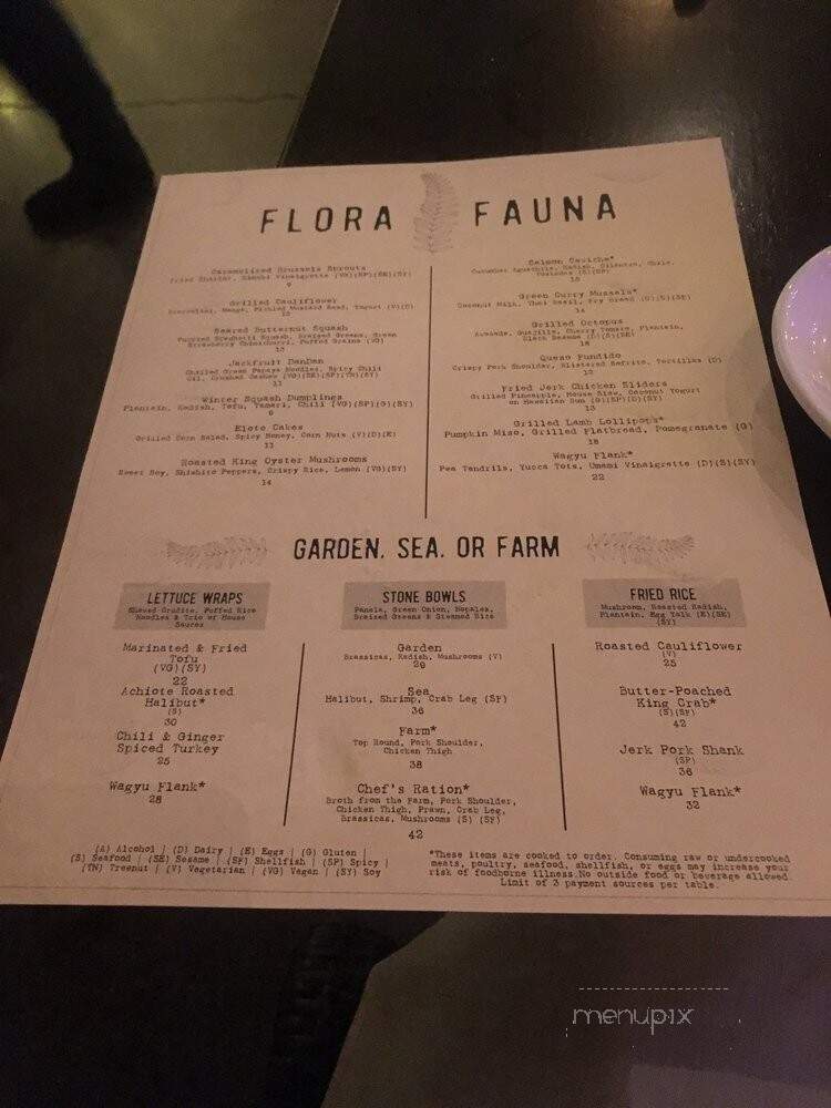 Flora Fauna - Chicago, IL menu_pic