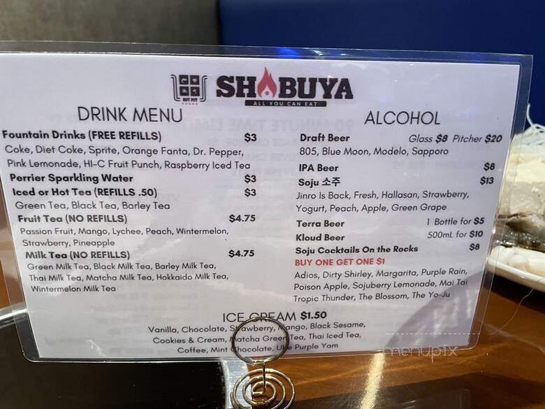 Shabuya - Alhambra, CA menu_pic