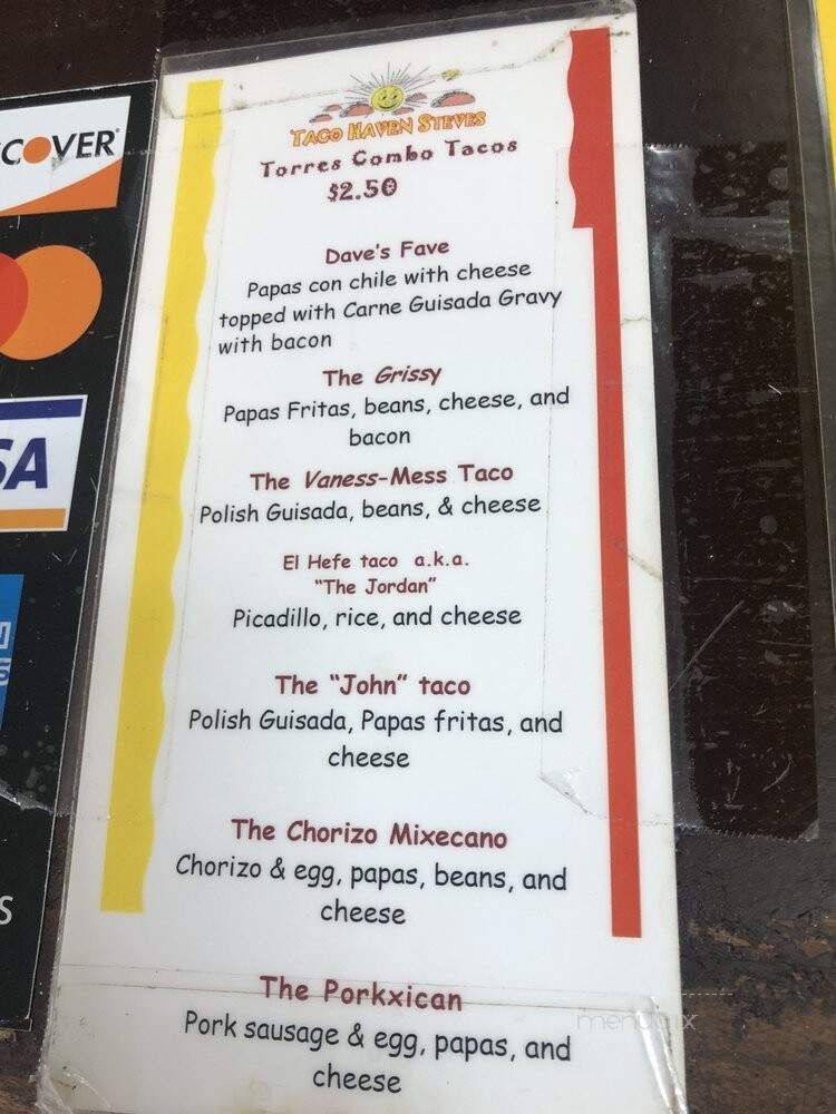 Taco Haven Steve's - San Antonio, TX menu_pic