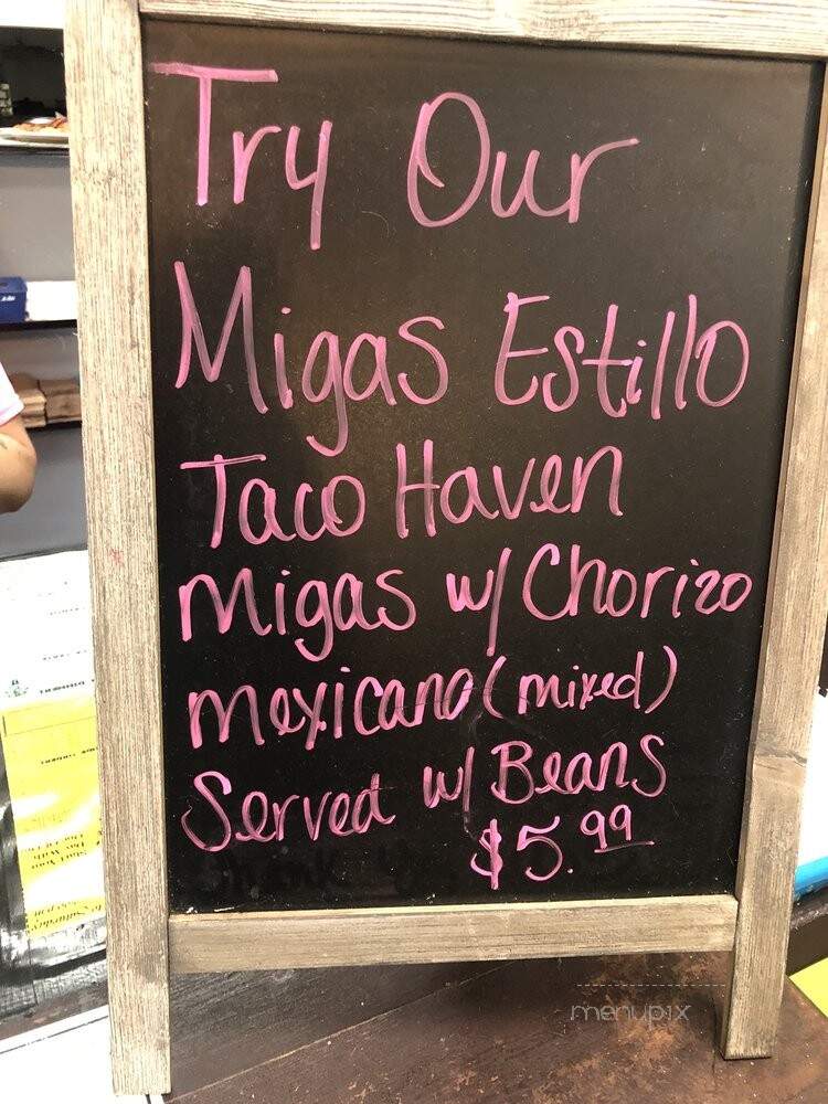 Taco Haven Steve's - San Antonio, TX menu_pic
