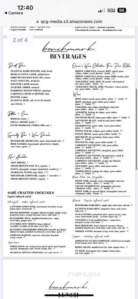 Benchmark - Santa Ana, CA menu_pic