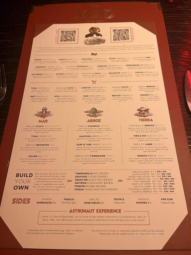 Mad - Houston, TX menu_pic