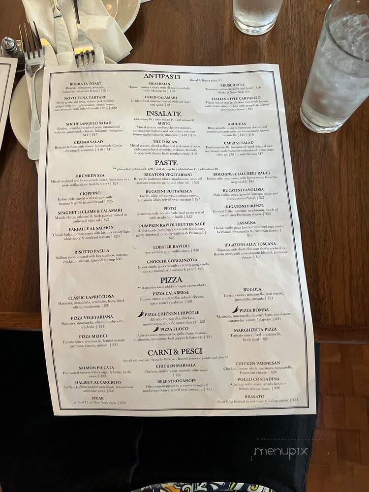Novo Cafe - Westlake Village, CA menu_pic