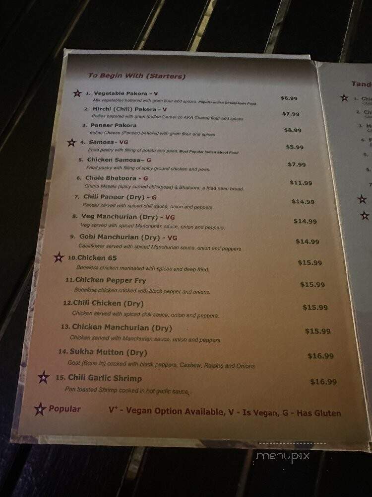 Sattva Indian - Aliso Viejo, CA menu_pic