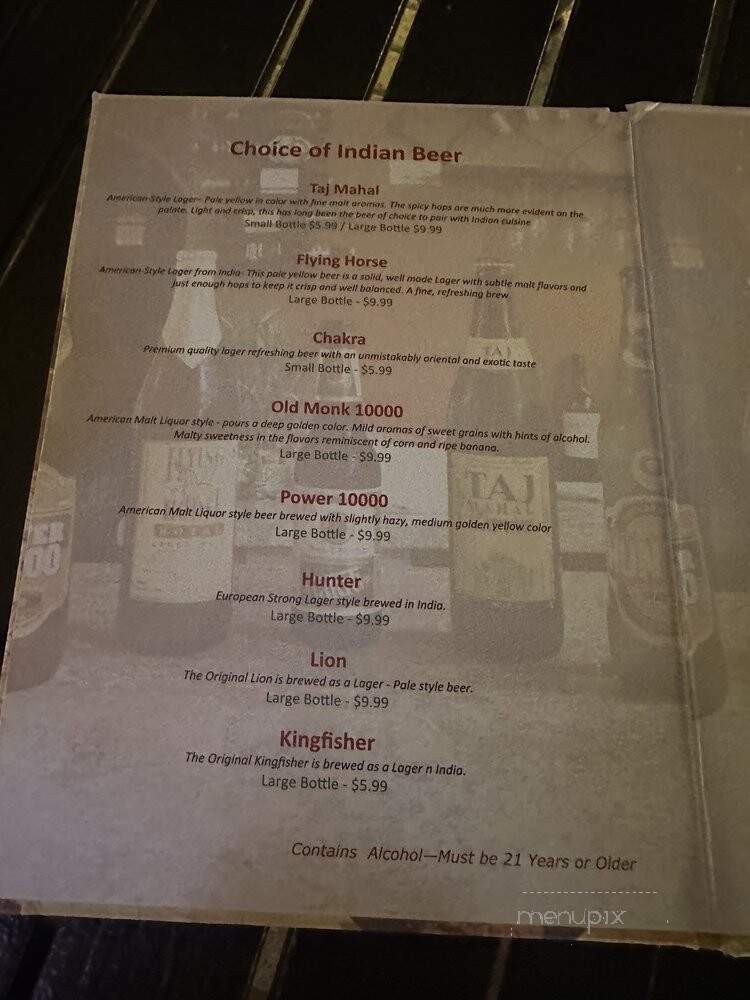 Sattva Indian - Aliso Viejo, CA menu_pic