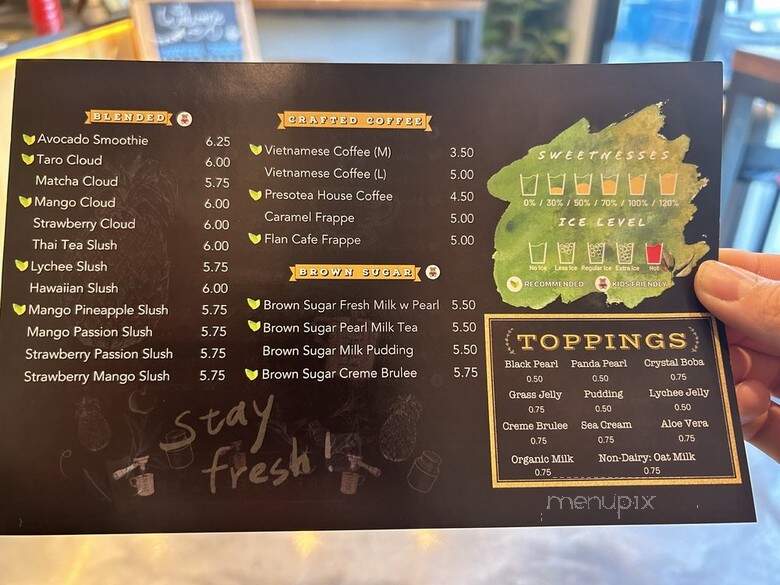 Presotea - Westminster, CA menu_pic