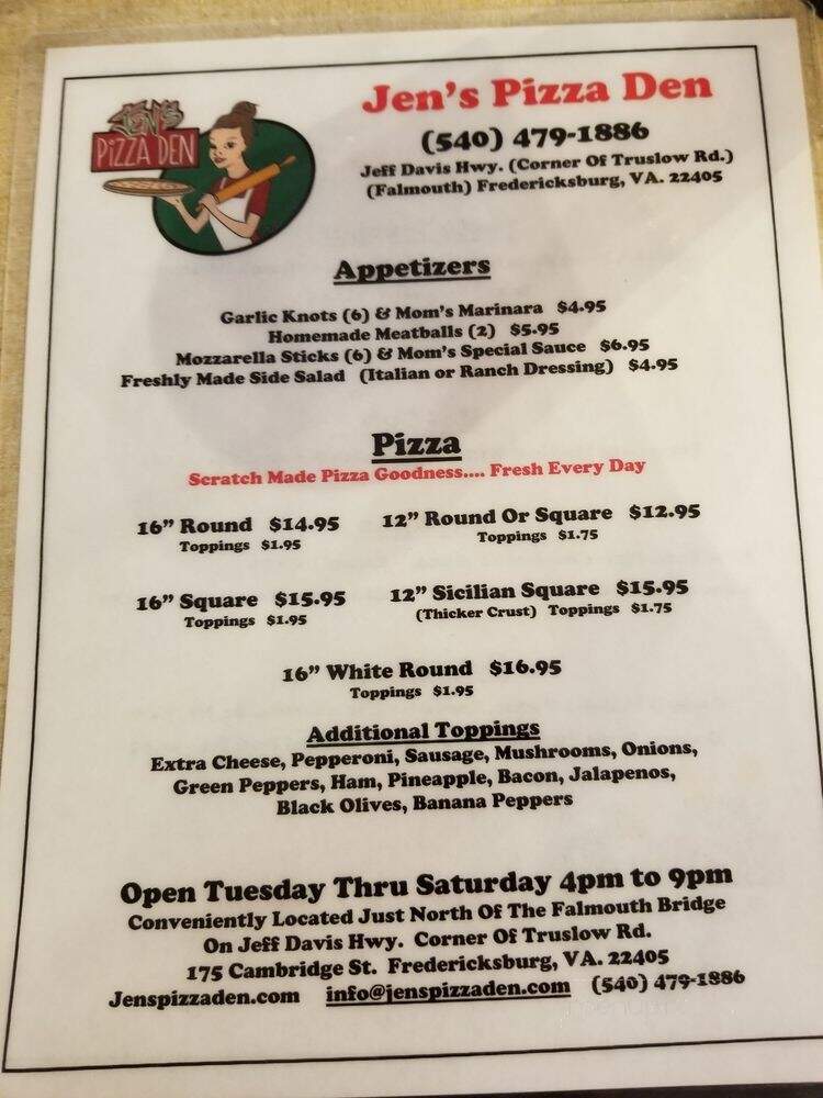 Jen's Pizza - Fredericksburg, VA