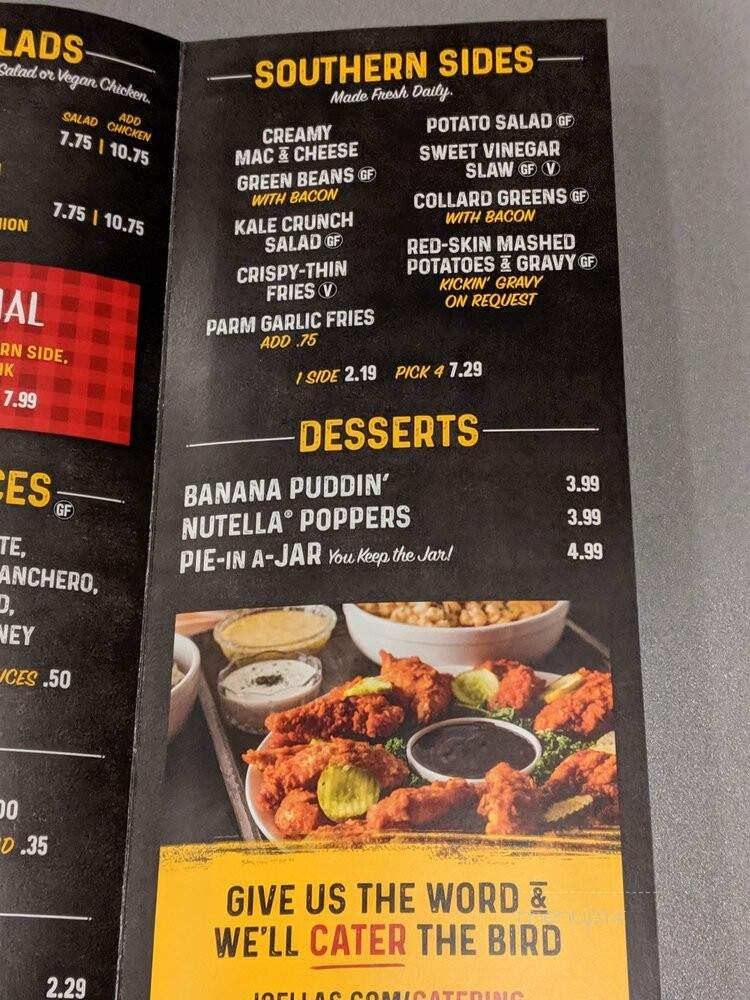 Joella's Hot Chicken Cumberland - Atlanta, GA menu_pic