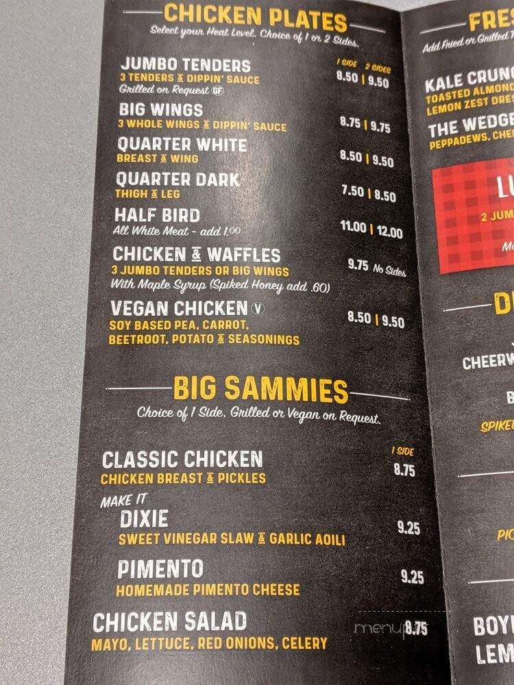 Joella's Hot Chicken Cumberland - Atlanta, GA menu_pic