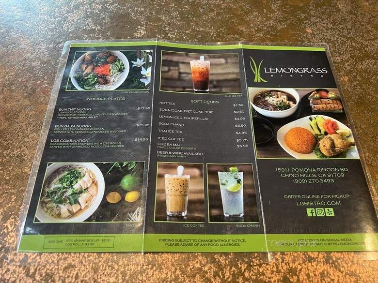 Lemongrass Bistro - Chino Hills, CA menu_pic