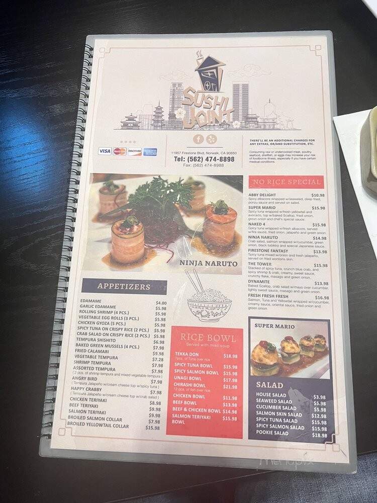 Sushi Joint - Norwalk, CA menu_pic