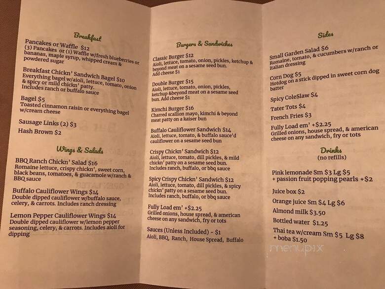 Vegan Market Bar & Grill - Ontario, Ca, CA menu_pic