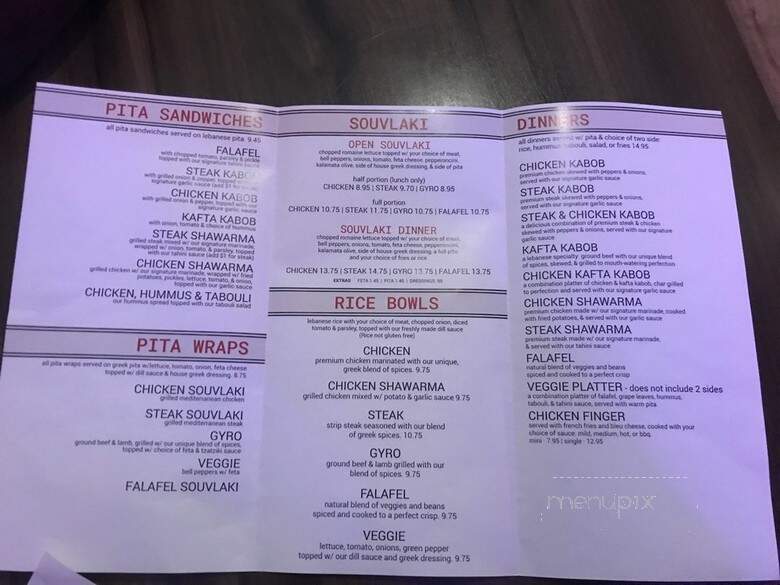 The Original Rachel's - Williamsville, NY menu_pic