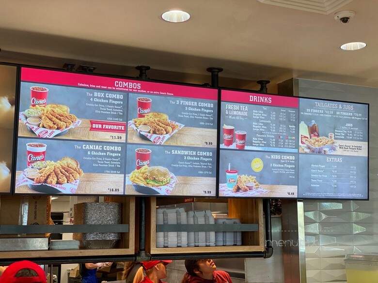 Raising Cane's Chicken Fingers - Anaheim, CA menu_pic