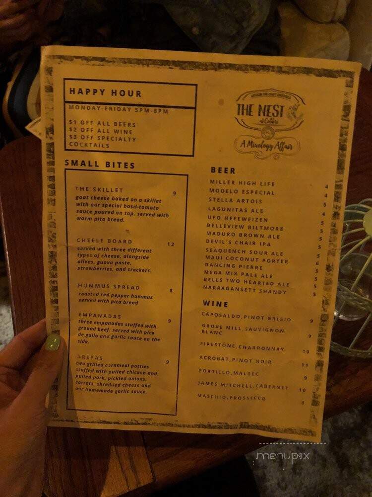 The Nest - Orlando, FL menu_pic