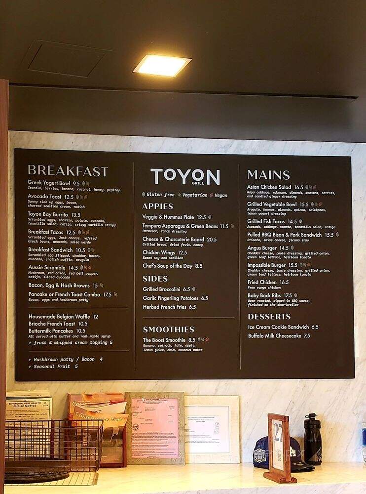 Toyon Grill - Avalon, CA menu_pic