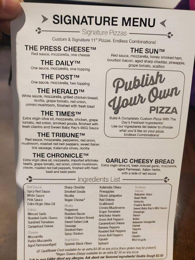 The Pizza Press - San Jose, CA