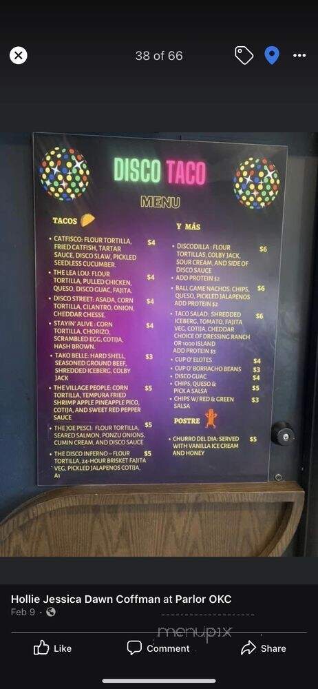 Parlor - Oklahoma City, OK menu_pic