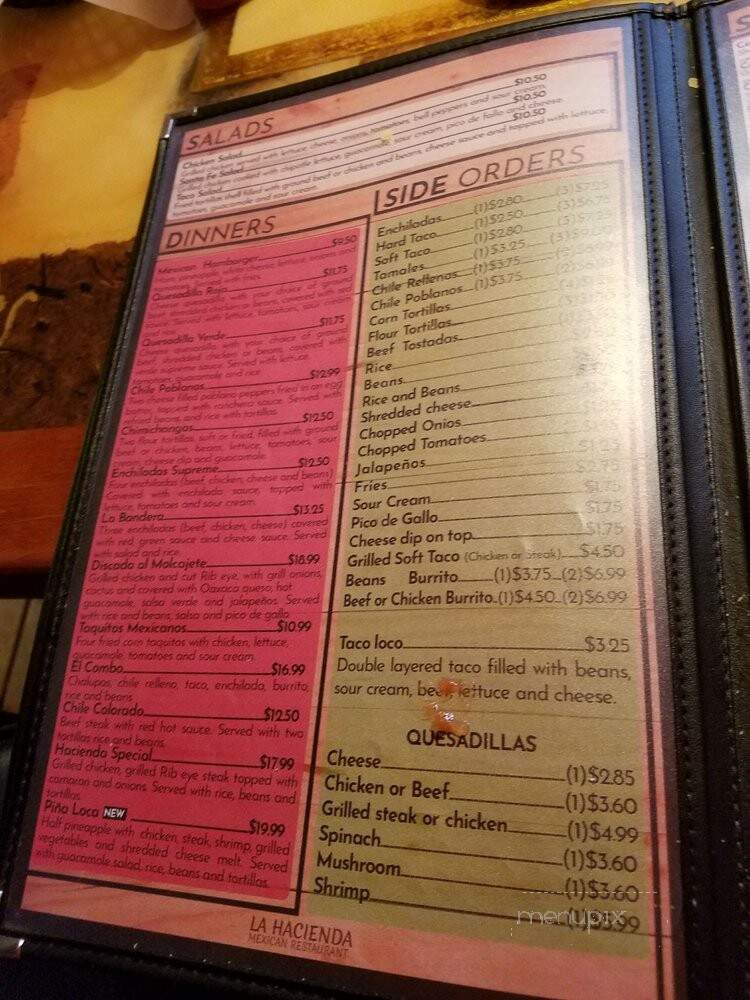 Hacienda Pizzeria - Binghamton, NY menu_pic