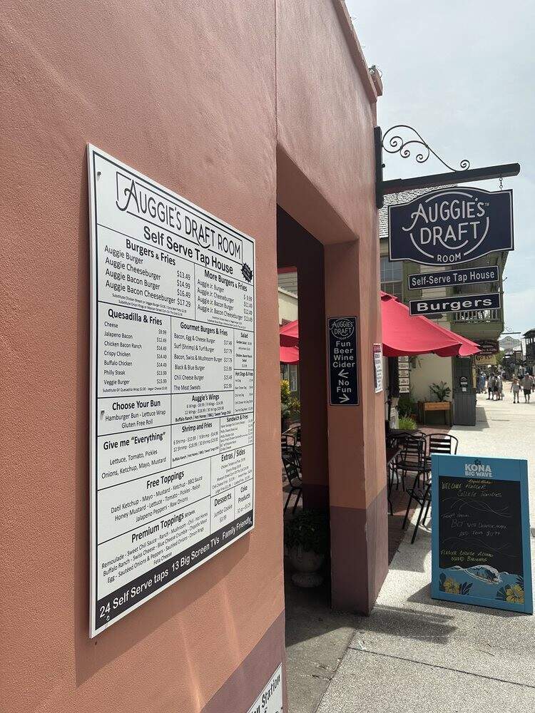 Auggie's Draft Room - St Augustine, FL menu_pic