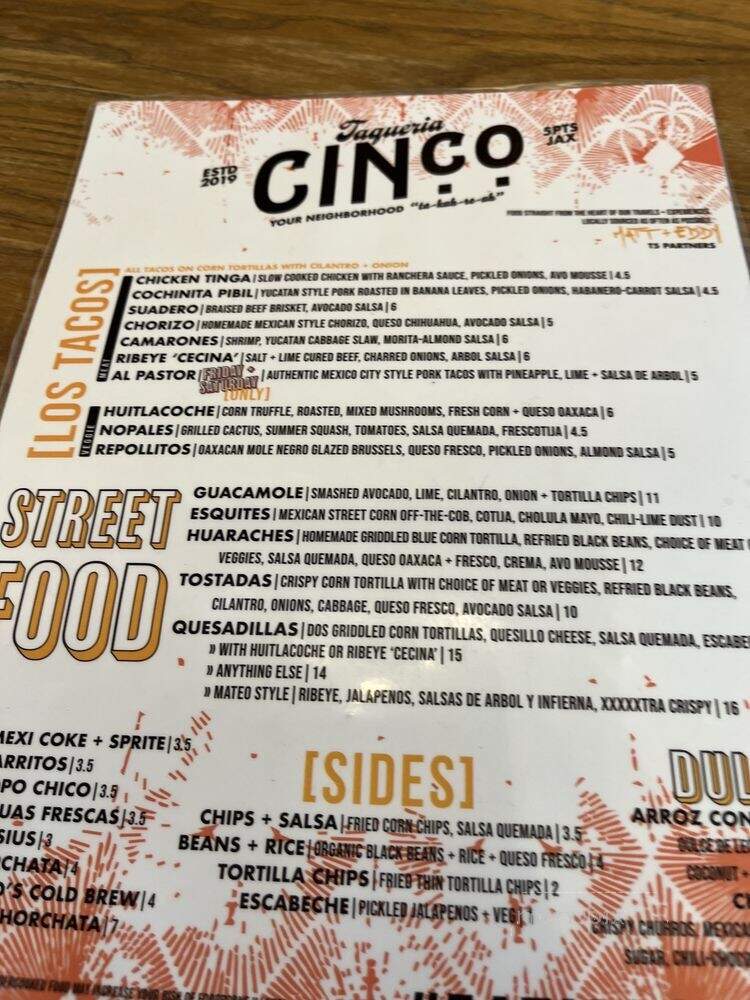 Taqueria CINco - Jacksonville, FL