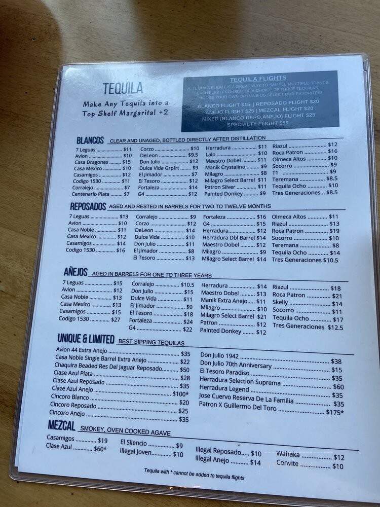 El Rincon Mexican Kitchen And Tequila Bar - Frisco, TX menu_pic