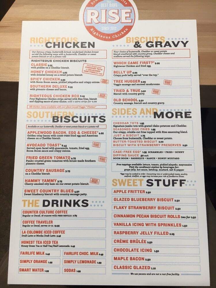 Rise Southern Biscuits Righteous Chicken - Prairie Village, KS menu_pic
