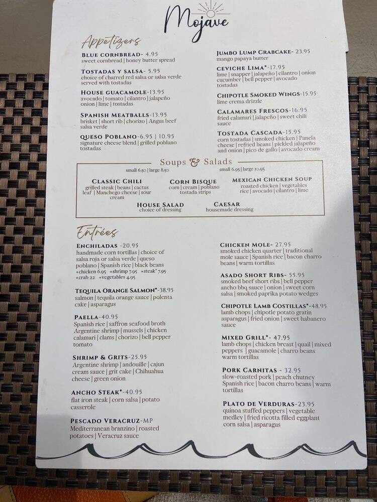 Mojave - Atlanta, GA menu_pic