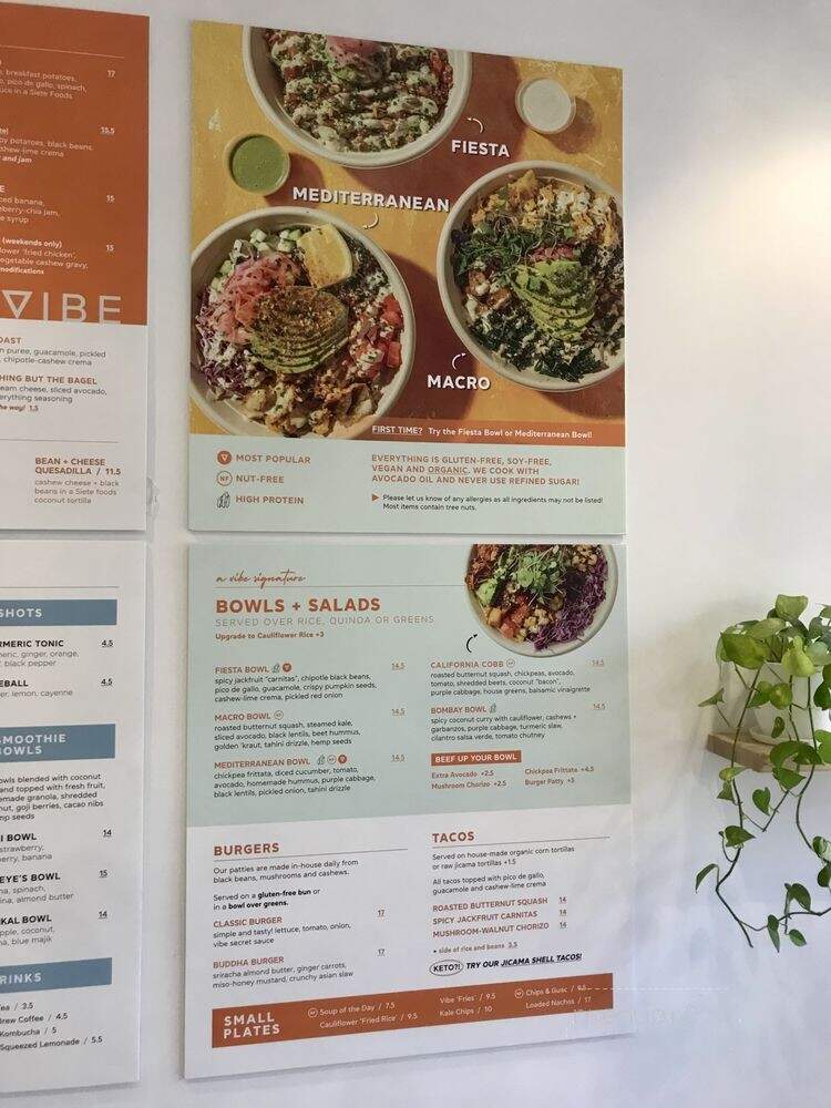 Vibe Organic Kitchen & Juice - Dana Point, CA menu_pic