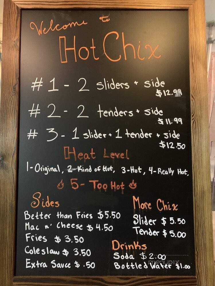 Hot Chix - Glendale, CA menu_pic