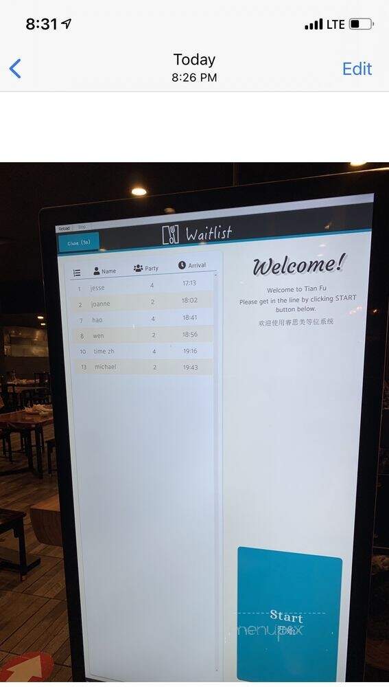 Tian Fu - Seattle, WA menu_pic