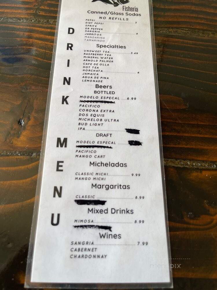 El Oasis Fisheria - Covina, CA menu_pic
