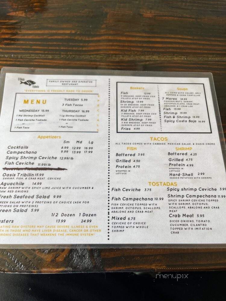 El Oasis Fisheria - Covina, CA menu_pic
