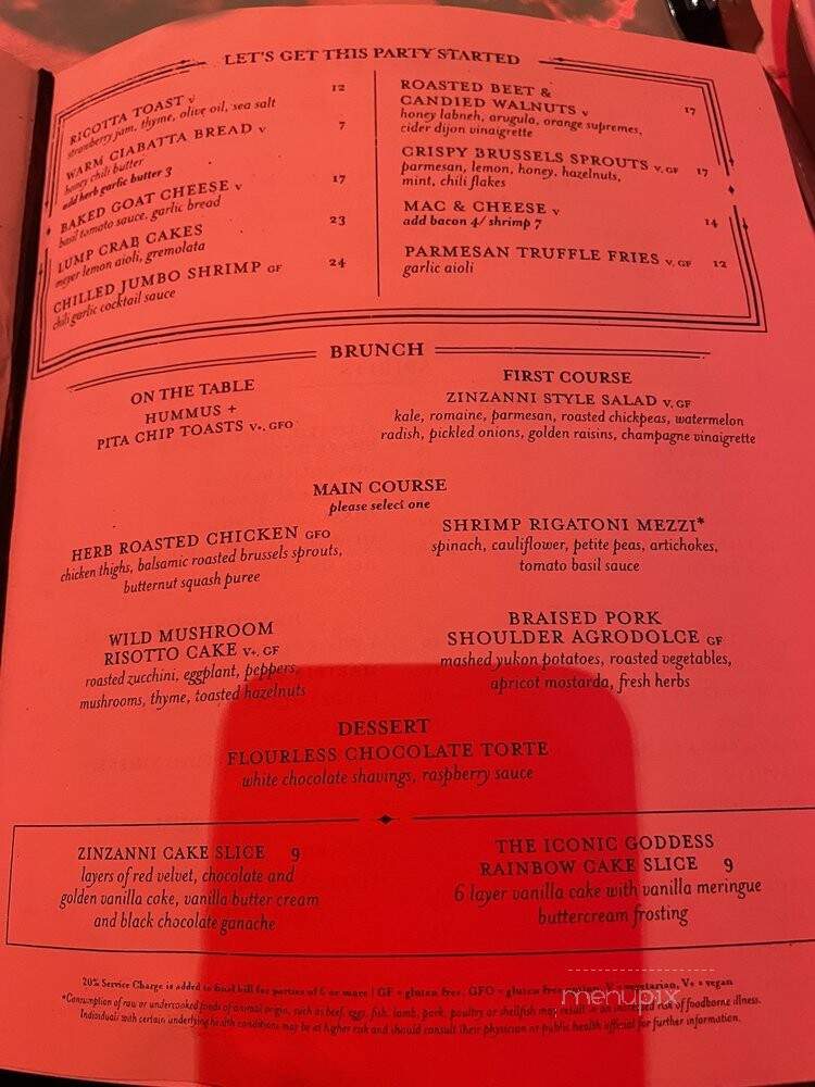 Teatro Zinzanni - Chicago, IL menu_pic