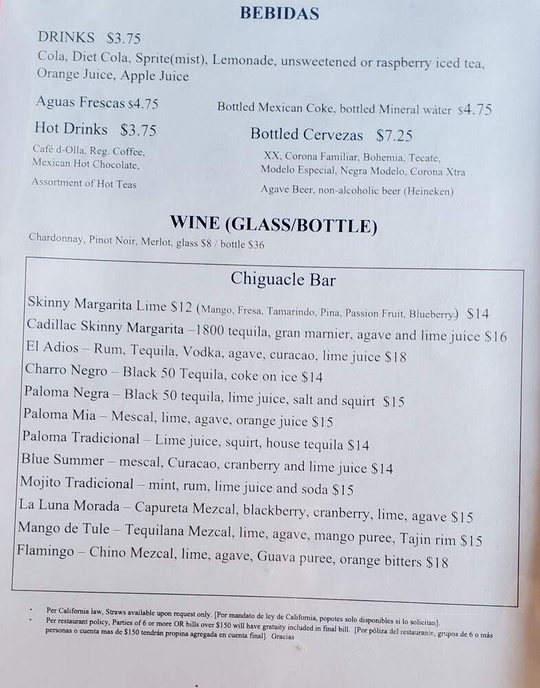 Chiguacle Sabor Ancestral - Sun Valley, CA menu_pic