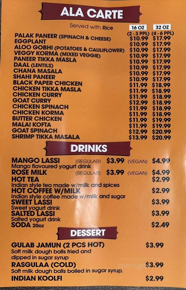 Orange Curry - Orange, CA menu_pic