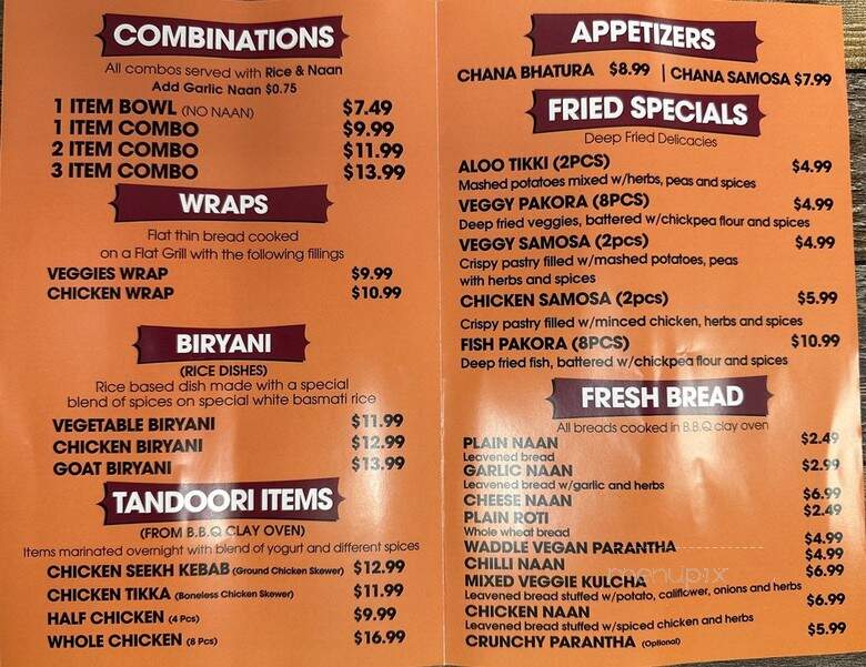 Orange Curry - Orange, CA menu_pic