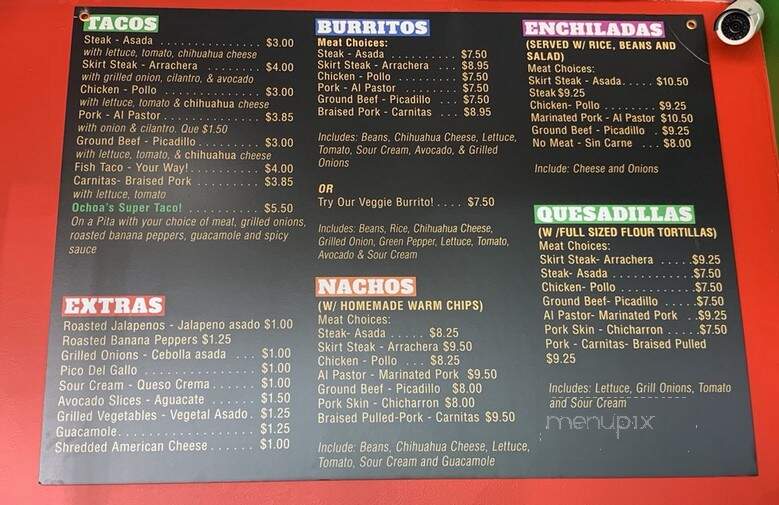 Ochoa's Mexican Grill - Deerfield, IL menu_pic