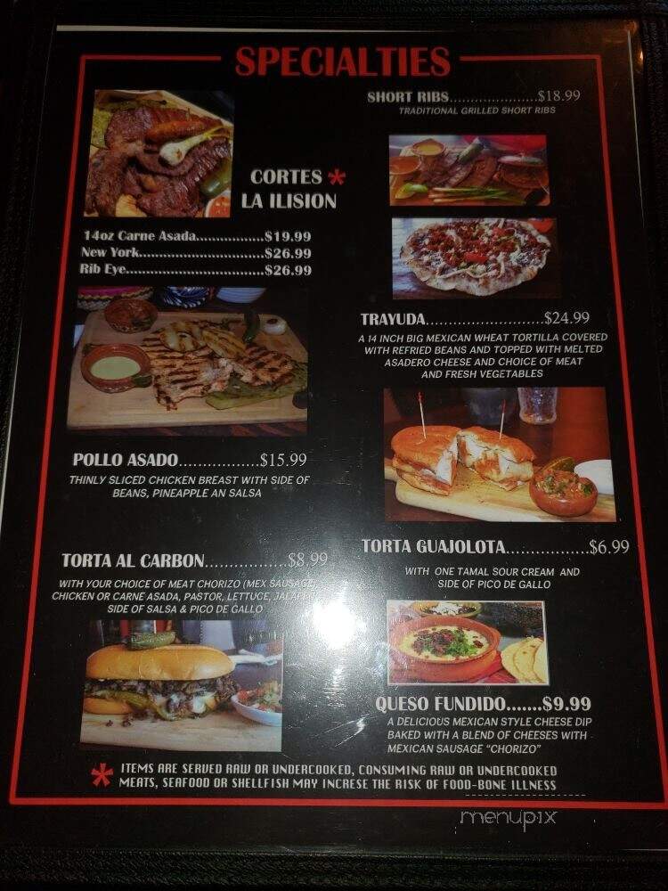 Al Carbon Mexican Asadero - Tacoma, WA menu_pic