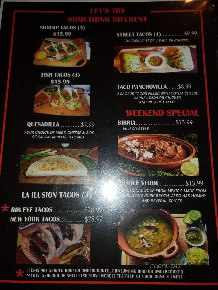 Al Carbon Mexican Asadero - Tacoma, WA menu_pic