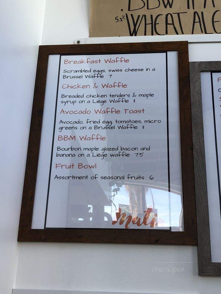 Belgian Beer & Waffle - San Diego, CA menu_pic