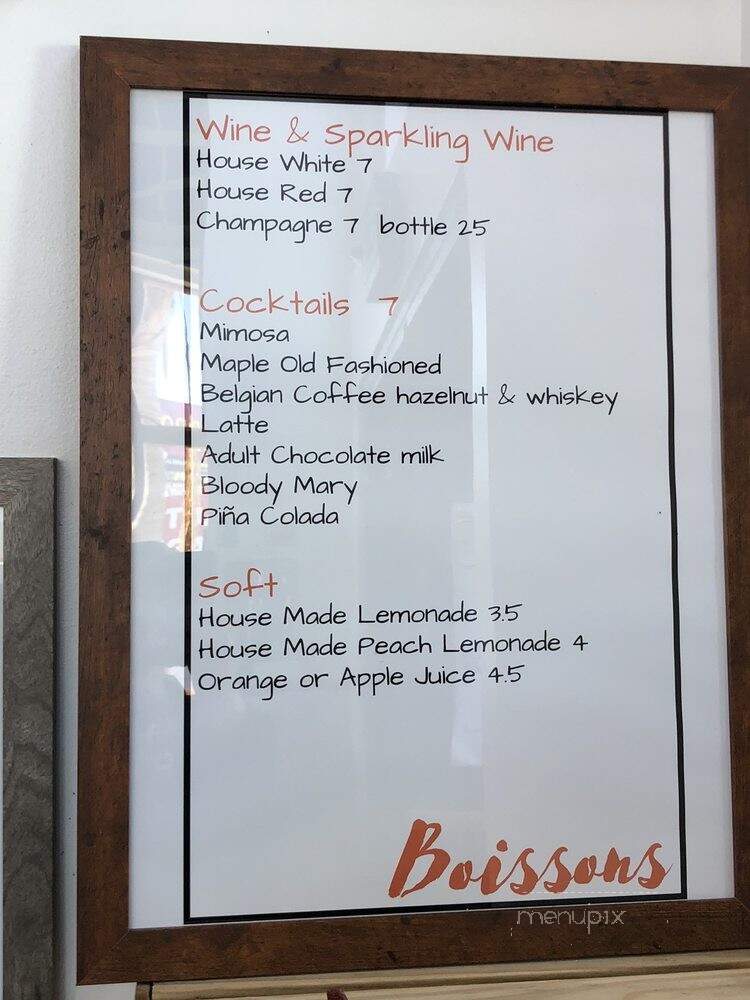 Belgian Beer & Waffle - San Diego, CA menu_pic