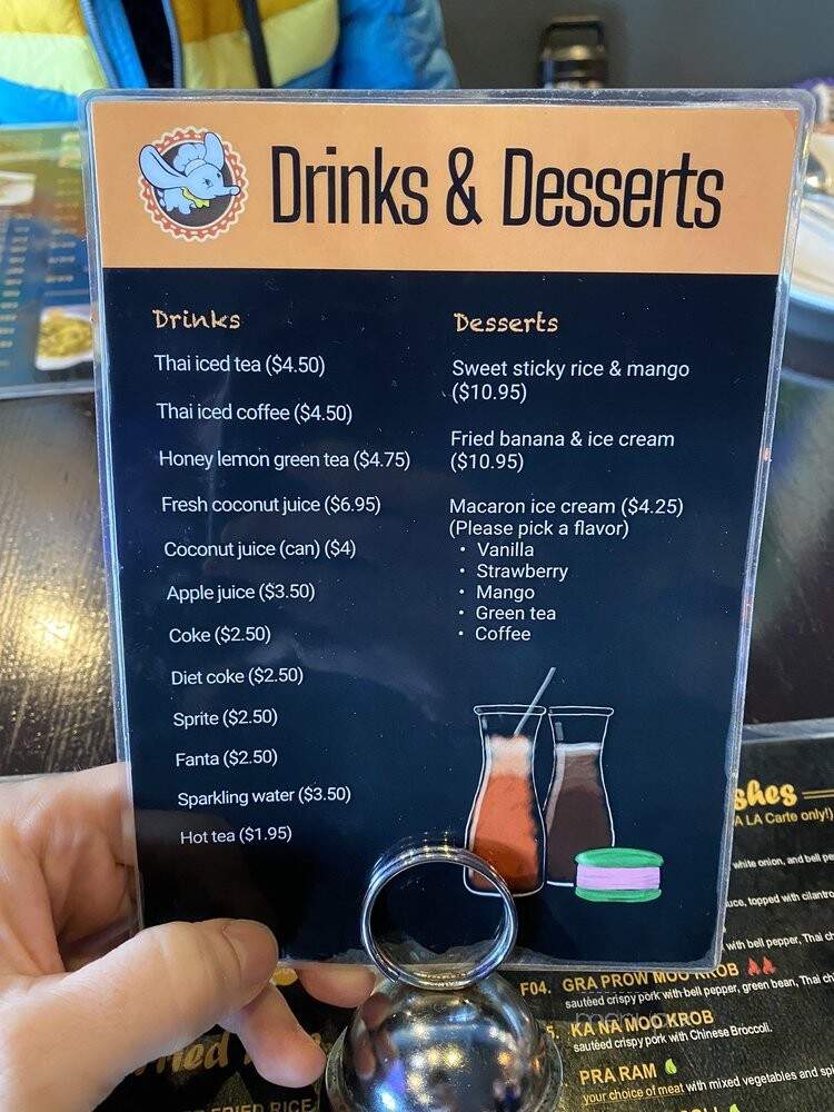New Thai Elephant - San Francisco, CA menu_pic