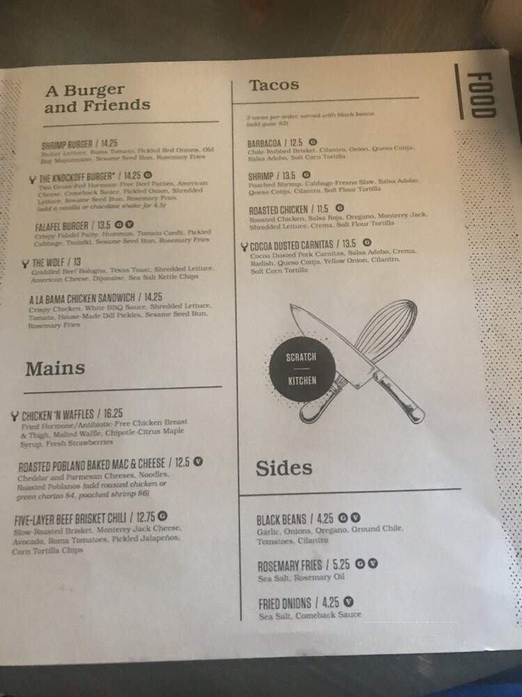 Punch Bowl Social - Fort Worth, TX menu_pic