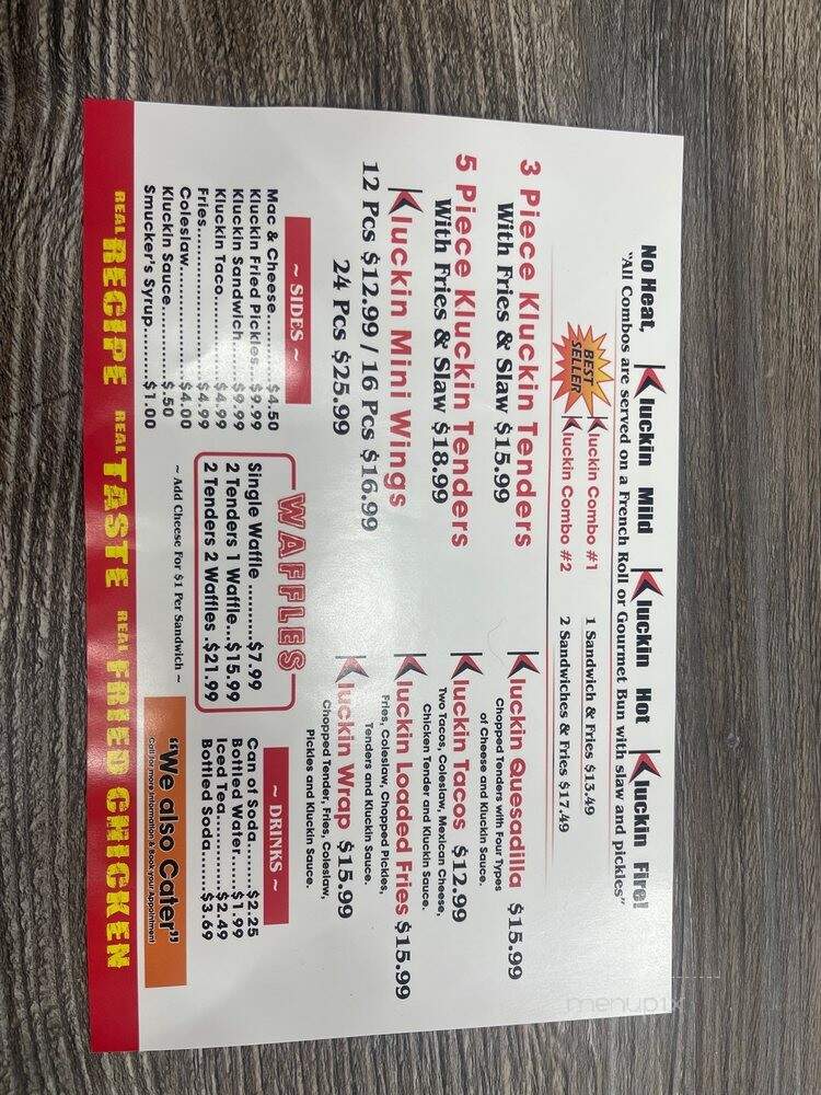 The Kluckin Chicken - West Hollywood, CA menu_pic