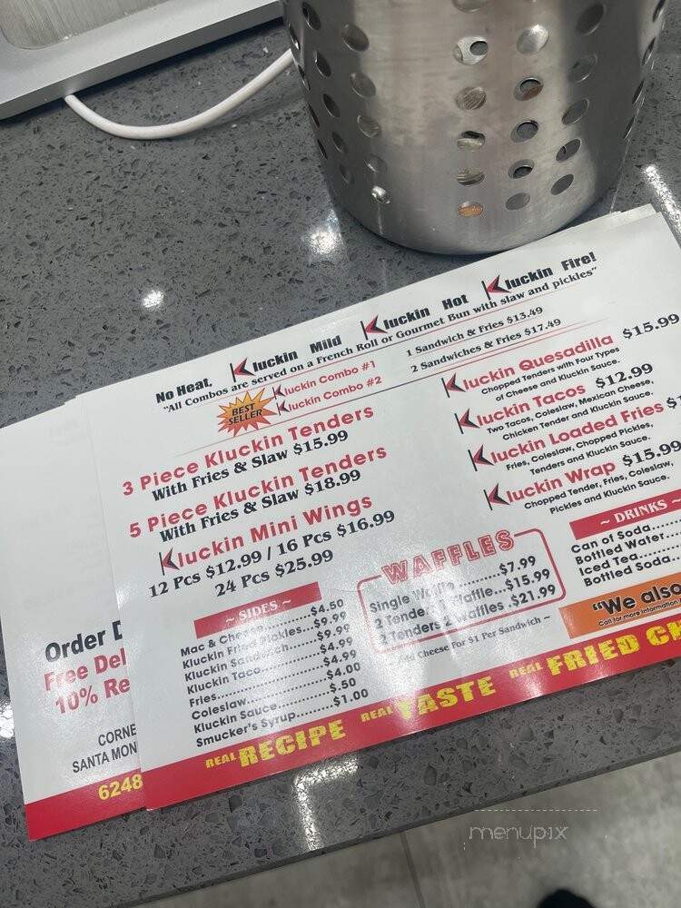The Kluckin Chicken - West Hollywood, CA menu_pic