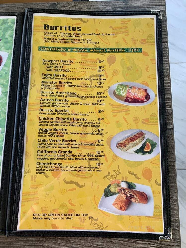 Las Fajitas Mexican Grill - Lake Forest, CA menu_pic