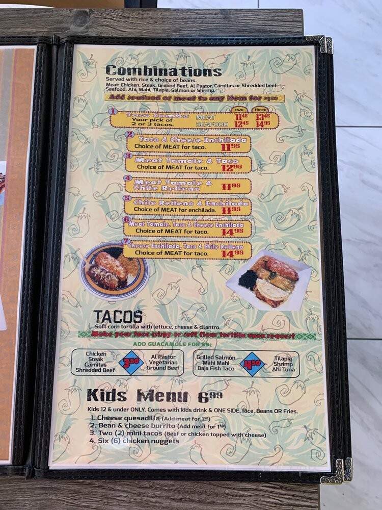Las Fajitas Mexican Grill - Lake Forest, CA menu_pic