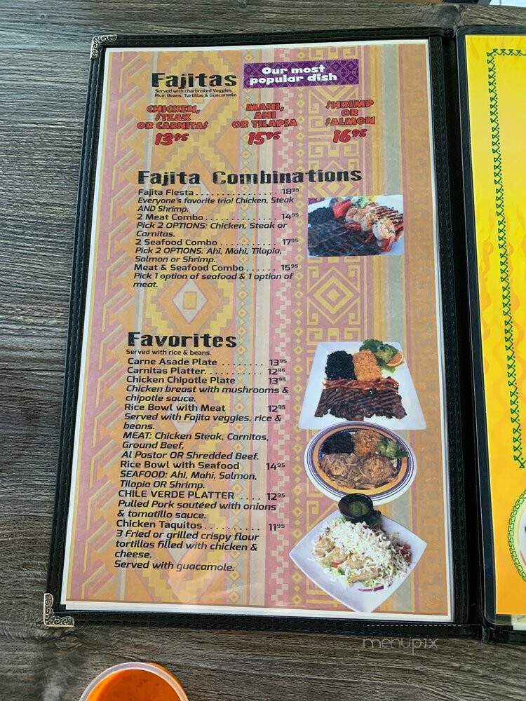 Las Fajitas Mexican Grill - Lake Forest, CA menu_pic