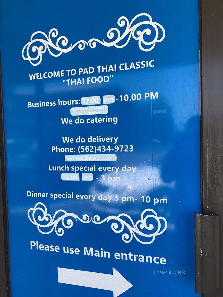 Pad Thai Classic - Long Beach, CA menu_pic